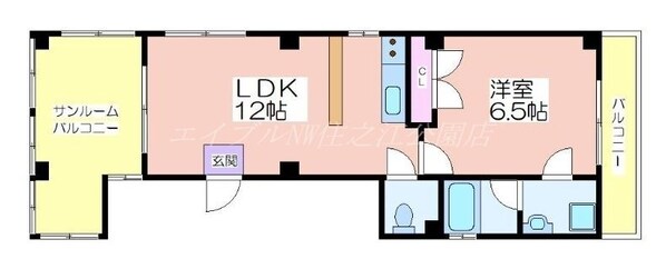 プレスト中加賀屋の物件間取画像